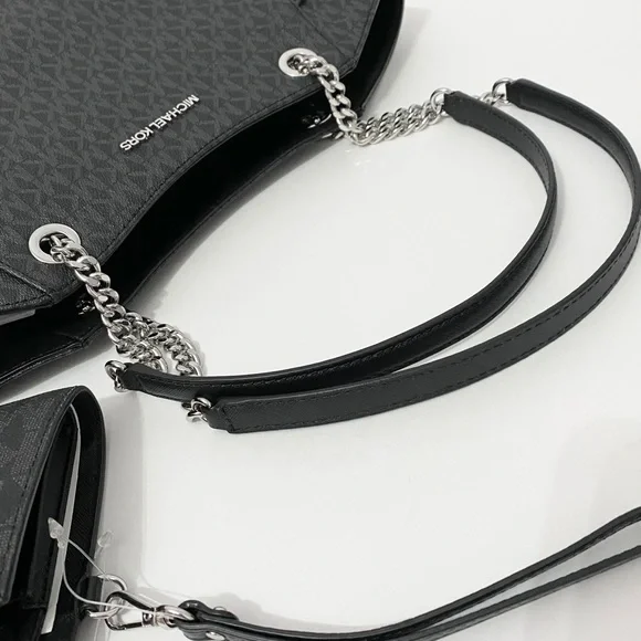🆕☑️NEW☑️MK chain shoulder tote bag/shoulder bag🆕black - Picture 8 of 9